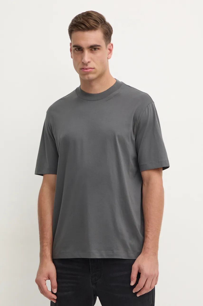 

Хлопковая футболка Armani Exchange, серый