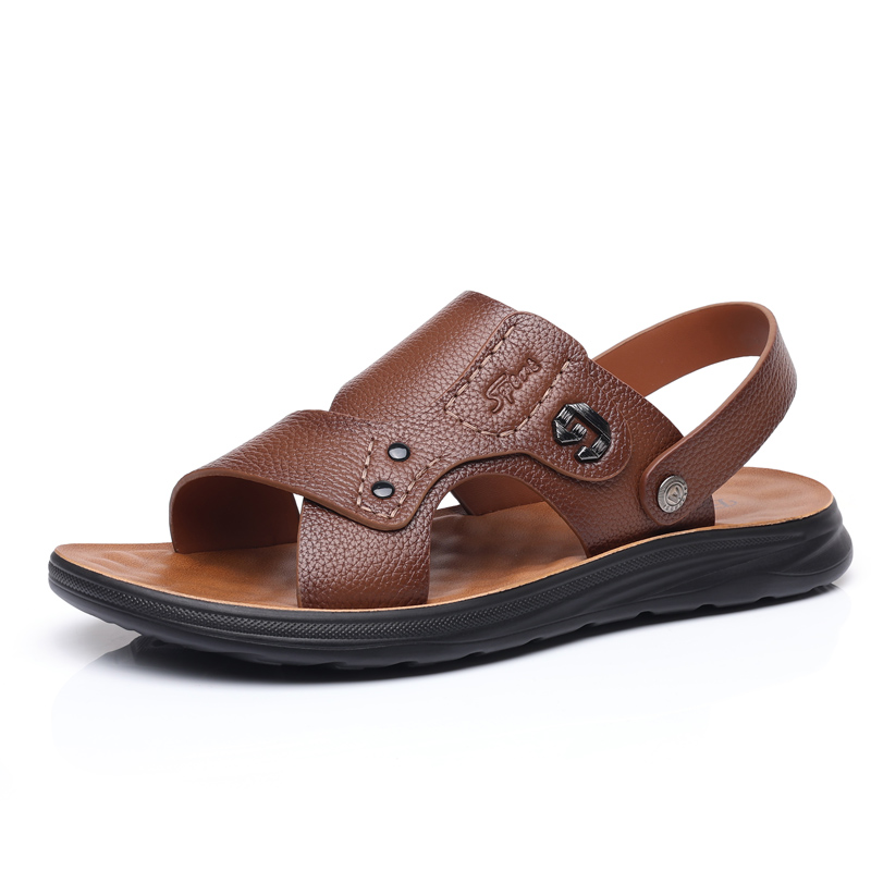 

POPULAR ROUSE PR Мужские пляжные сандалии коричневые, цвет Brown
