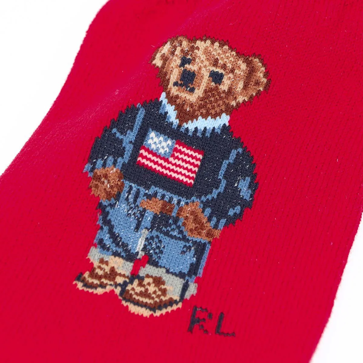 Детские носки Americana Bear Crew Socks Polo Ralph Lauren, 15. Scarlett — фото 2