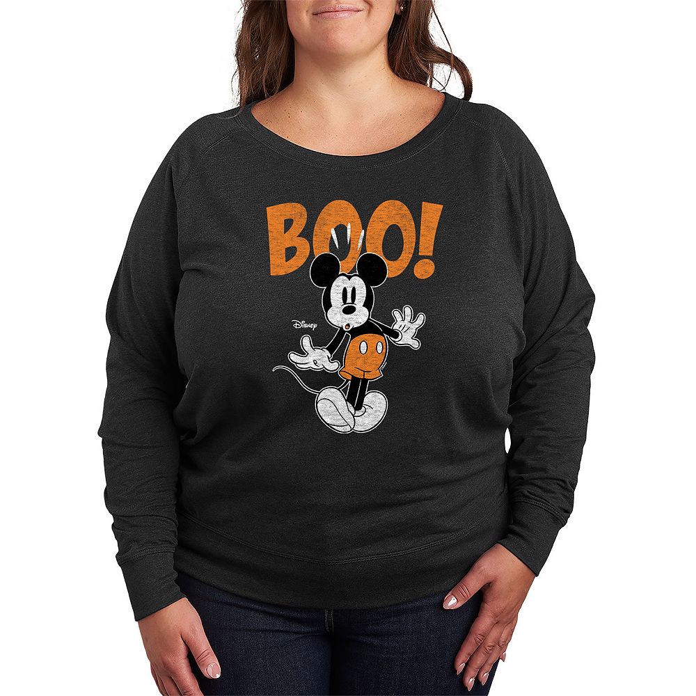 

Легкий свитшот из френч-терри Disney's Mickey Mouse Plus Size Boo, цвет Heather Charcoal