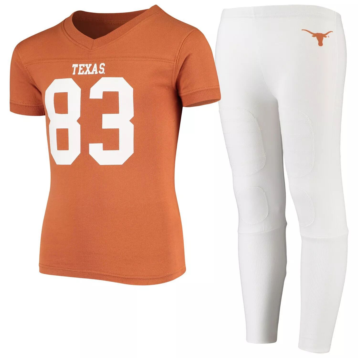 Молодежный футбольный пижамный комплект Wes & Willy Texas Orange Texas Longhorns Team Unbranded