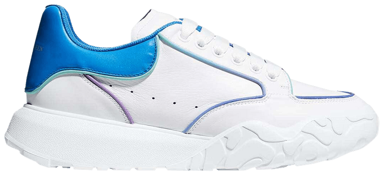 

Кроссовки Alexander McQueen Oversized Court Trainer 'White Lake Blue', белый