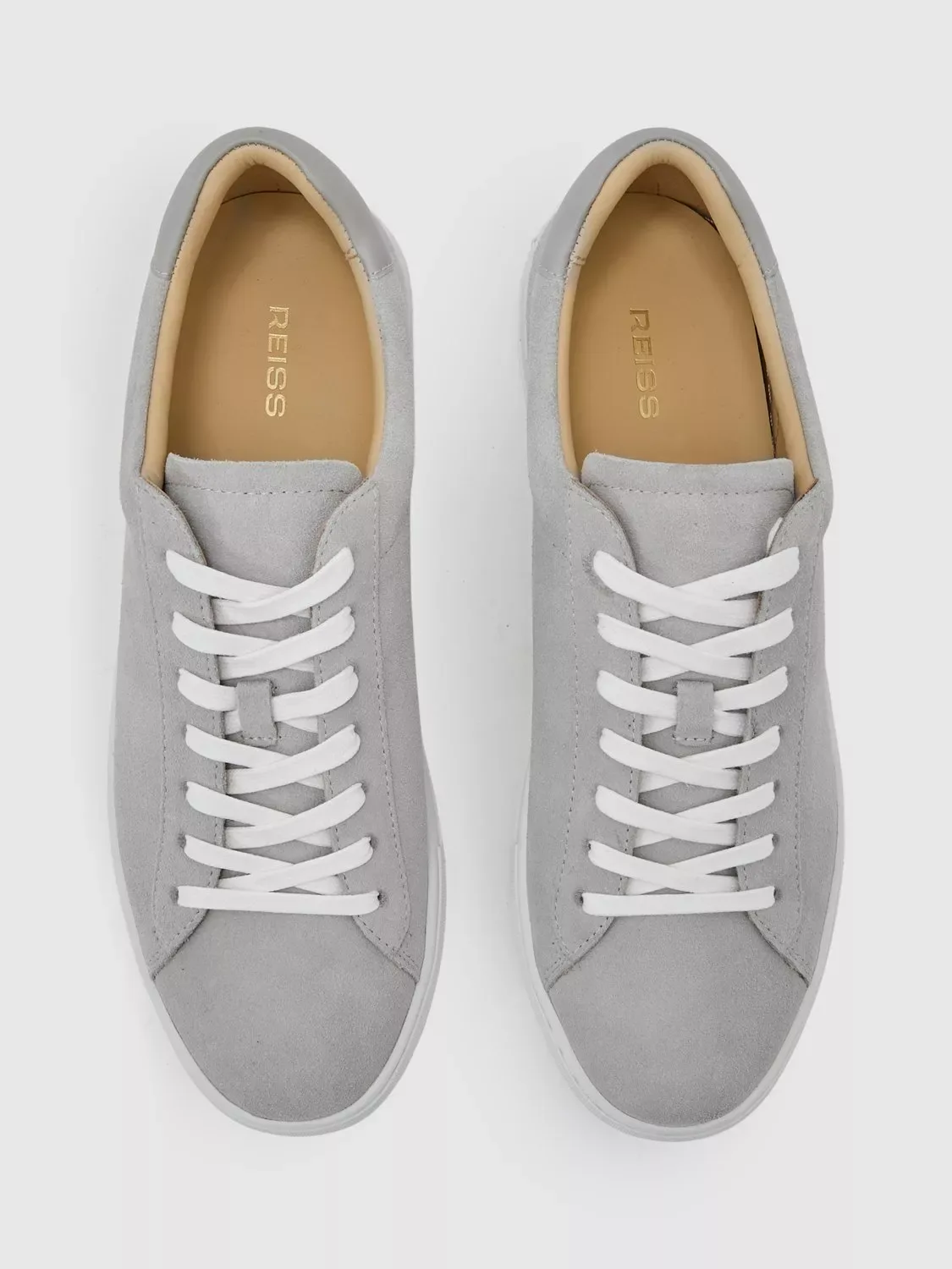 Низкие кроссовки из нубука Finney Reiss, Soft Grey — фото 4