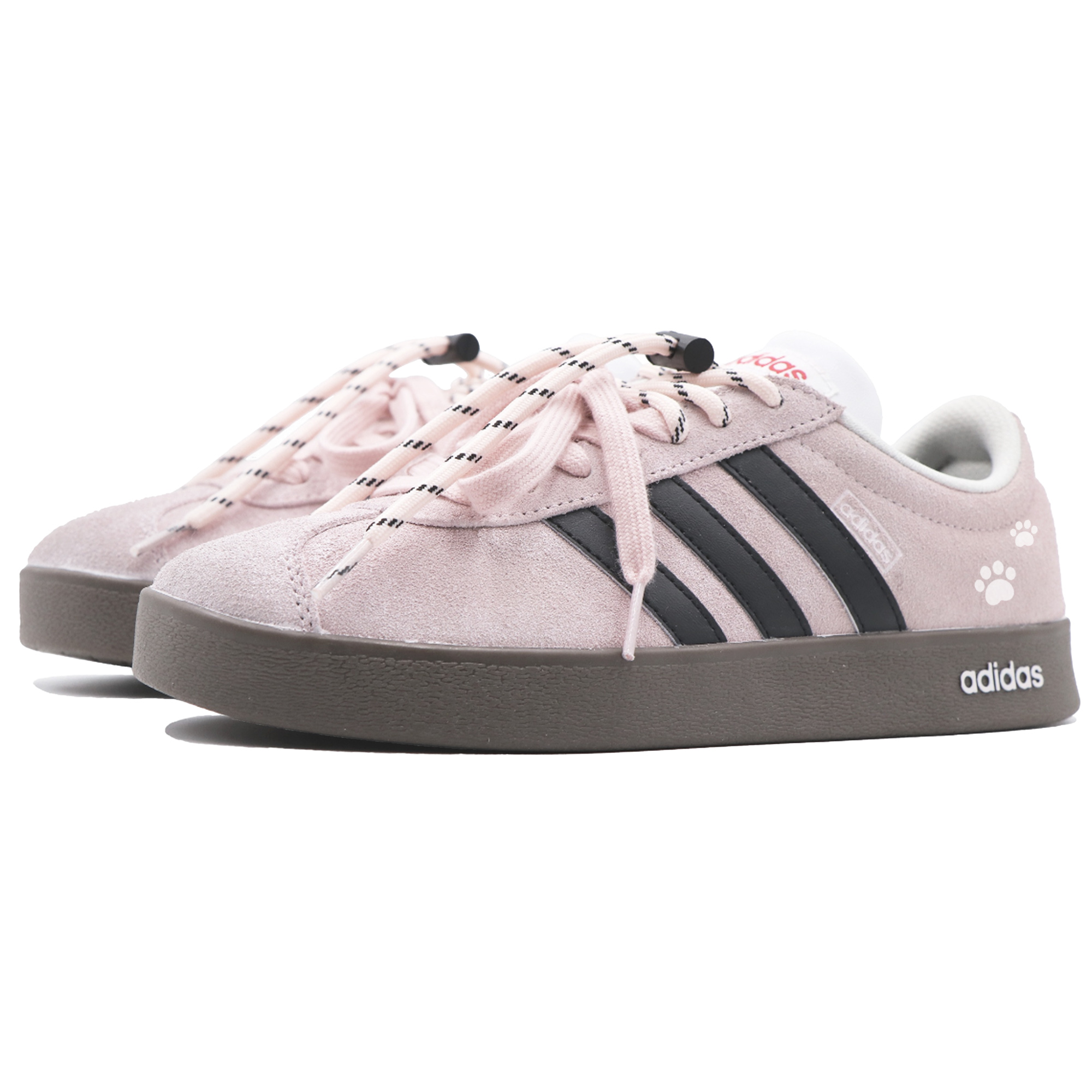 Adidas Кроссовки VL Court Classic Peach, Soft And Sweet Ambient Low top German Army Trainers Unisex Dirty Pink — фото 4
