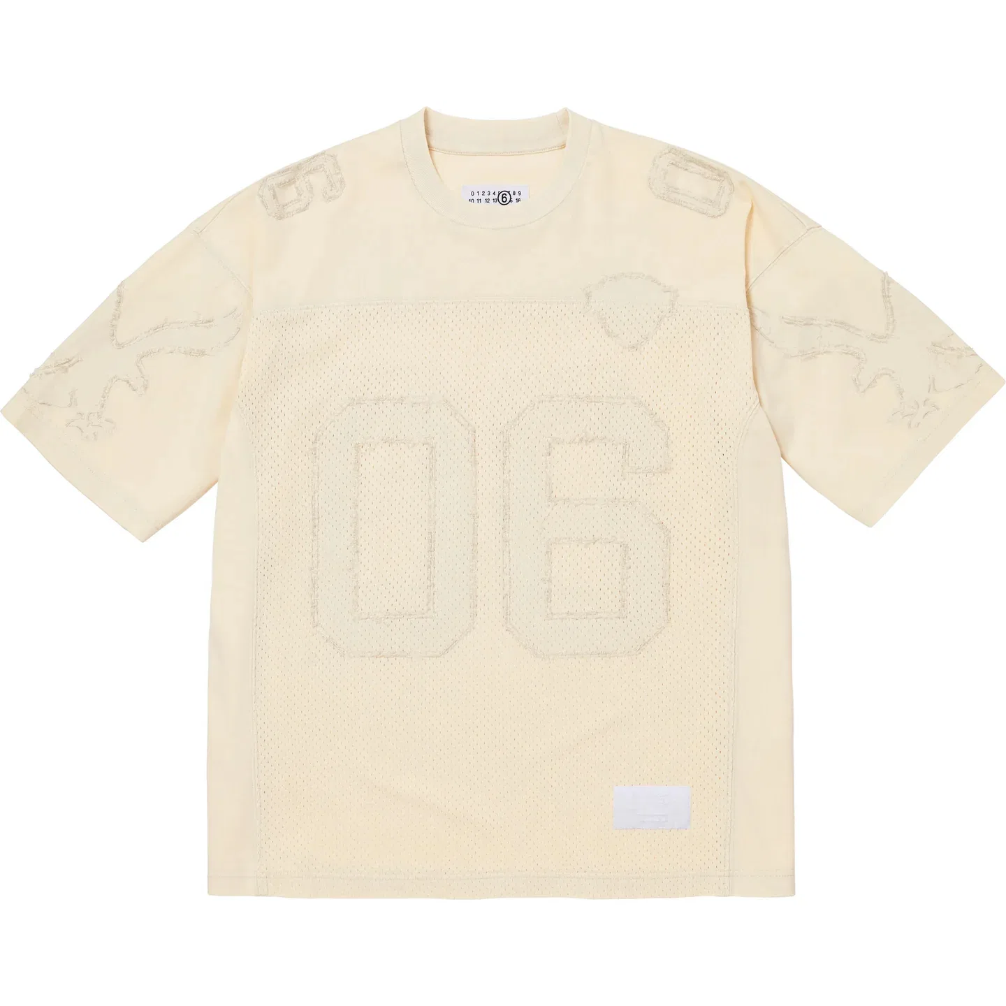Футболка MM6 Maison Margiela SS26 WEEK4 Cotton Football Jersey T Shirt Unisex Supreme, White