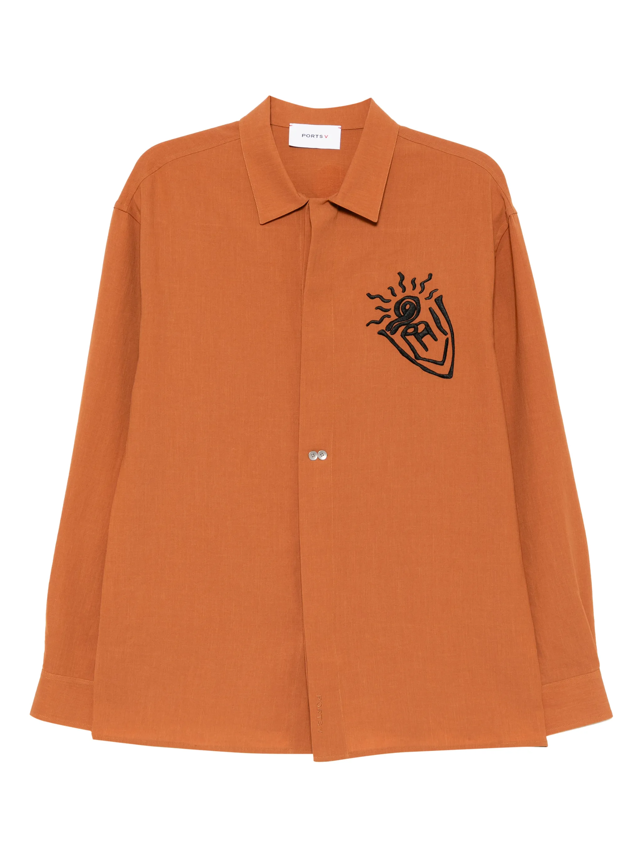 

Рубашка с графичным принтом Ports V, коричневый