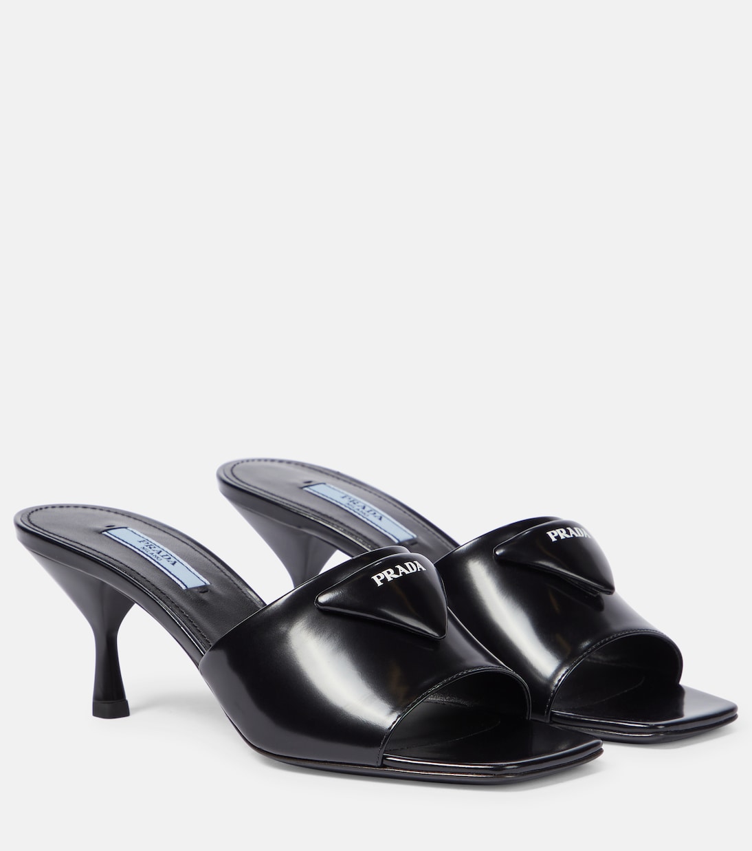 Кожаные сандалии Prada, черный