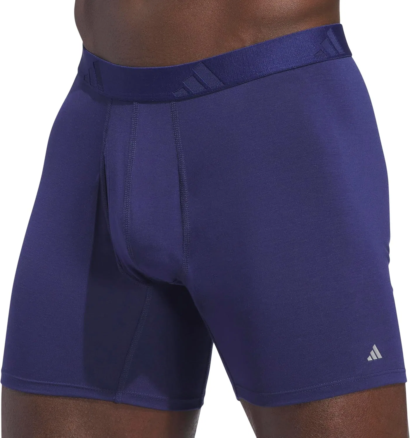 Комплект трусов Adidas Boxer Briefs or Trunks Premium Ultra Soft Comfort, 3 предмета, темно-синий/синий/серый меланж — фото 3