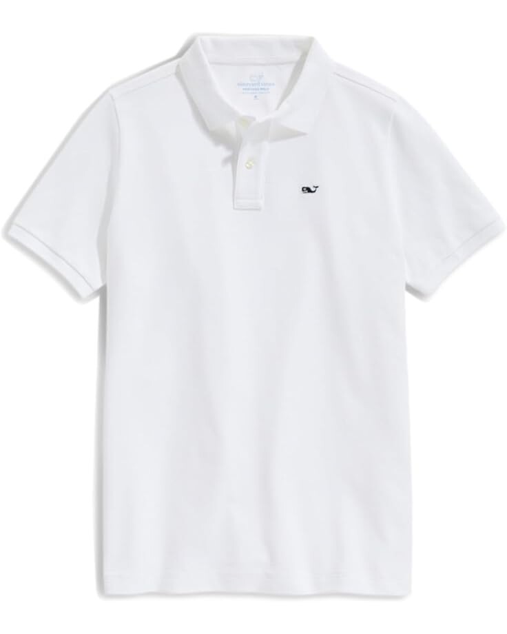 

Поло Vineyard Vines Kids Boys Heritage Pique Polo, цвет White Cap