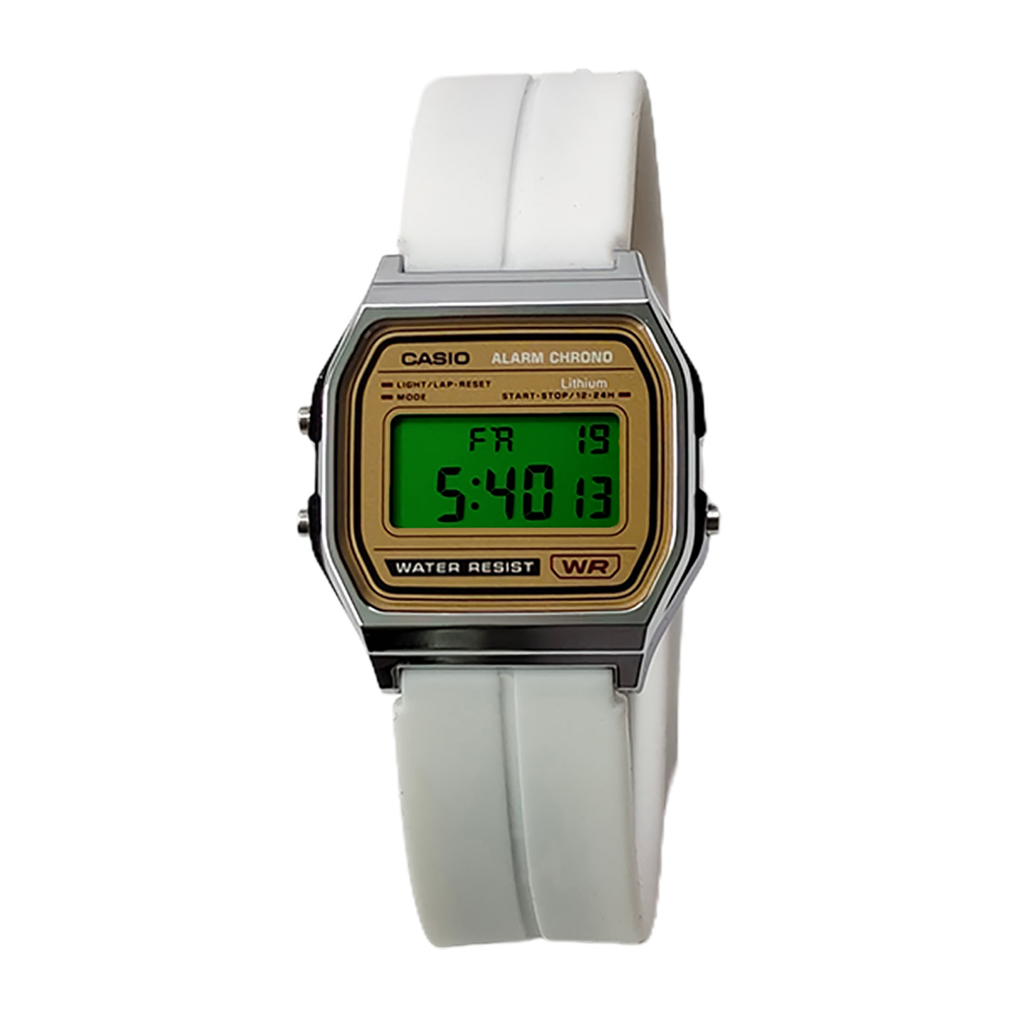

CASIO Часы Retrofit Series Electronic Movement Silicone Strap Watch Women's Watch Gold Dial