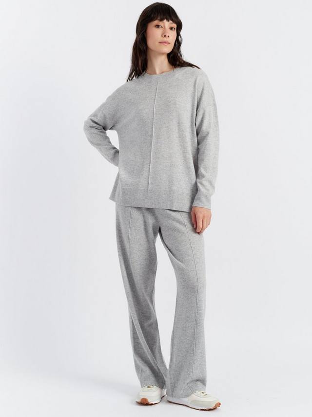 

Широкие брюки из шерсти и кашемира Chinti & Parker, цвет Light Grey
