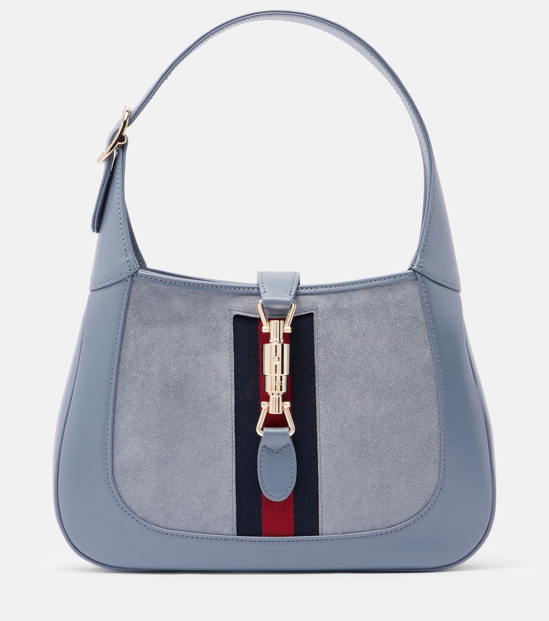 

Дорожная сумка Jackie 1961 Medium из замши и кожи Gucci, Foggy Grey/Fog.G/Brb