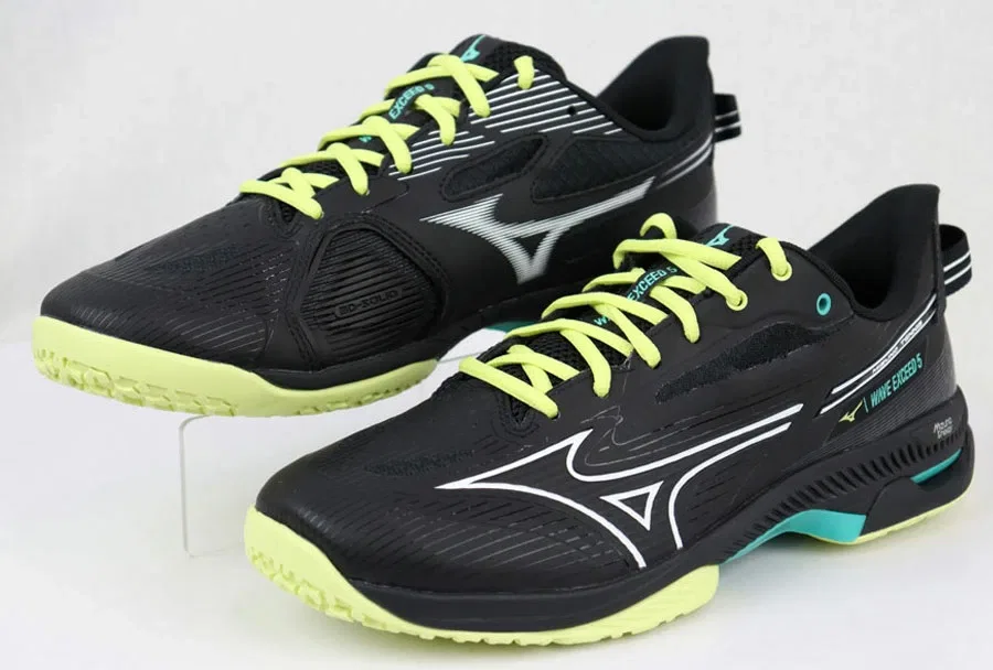 Теннисные кроссовки «Wave Exceed 5 SW OC» от Mizuno, 46 Black X White X Yellow — фото 2