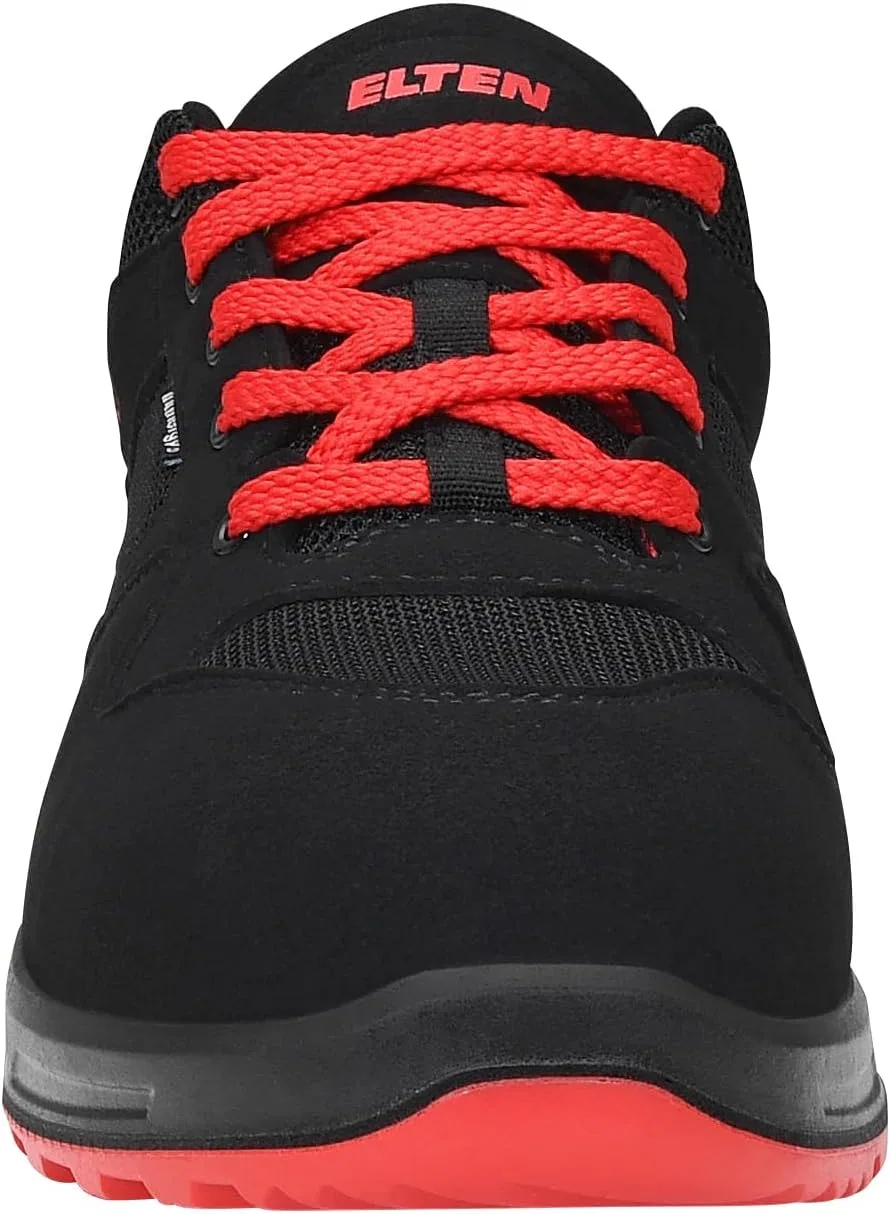 ELTEN Унисекс ELTEN Lakers Xxt Low Esd S1p Защитные кроссовки для женщин и мужчин Спортивные легкие черные/красные с пластиковым колпачком — фото 4