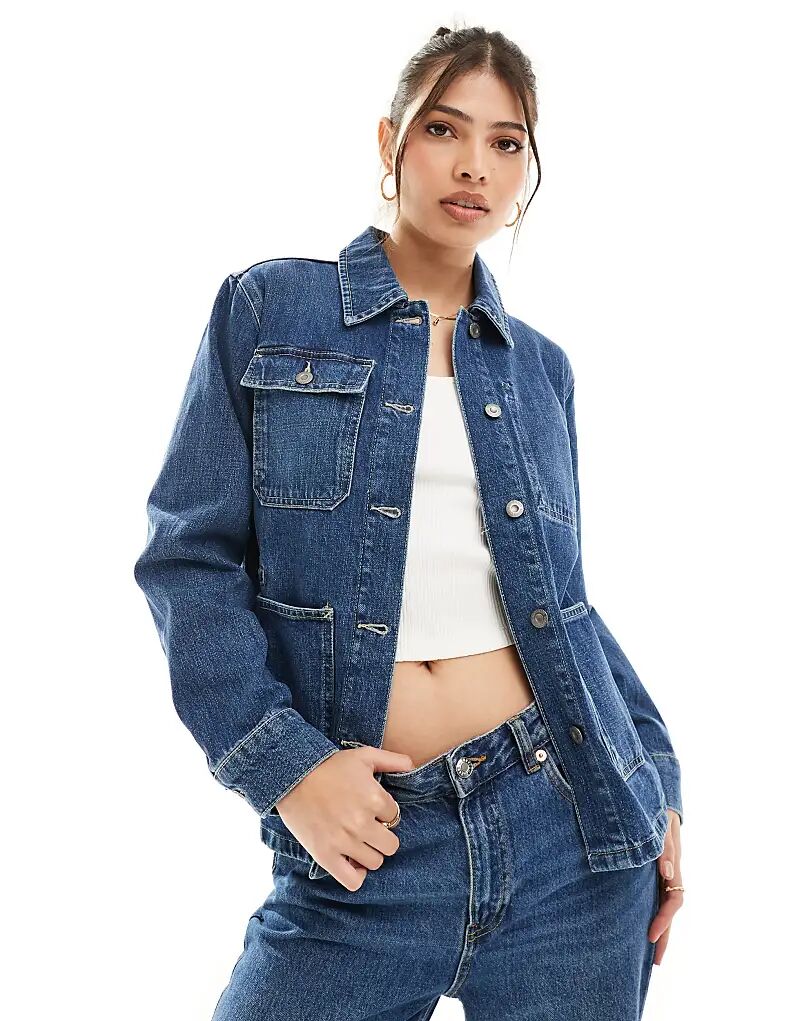

Джинсовая куртка для работы в стиле беверли-блю Superdry