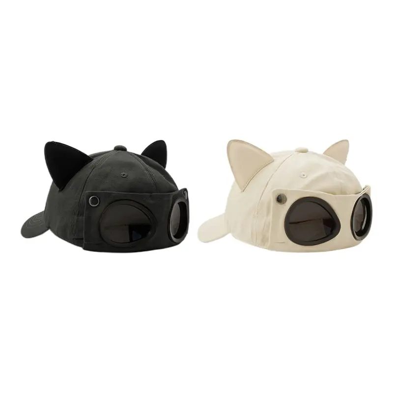 

FREE RABBITⅡ Хлопковая бейсболка унисекс, 2 pieces (beige ears + black ears)