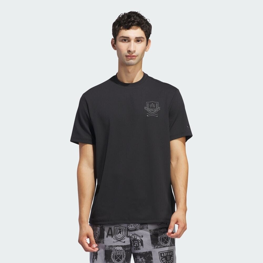 

Поло Adidas GO-TO Crest Mock Shirt, черный