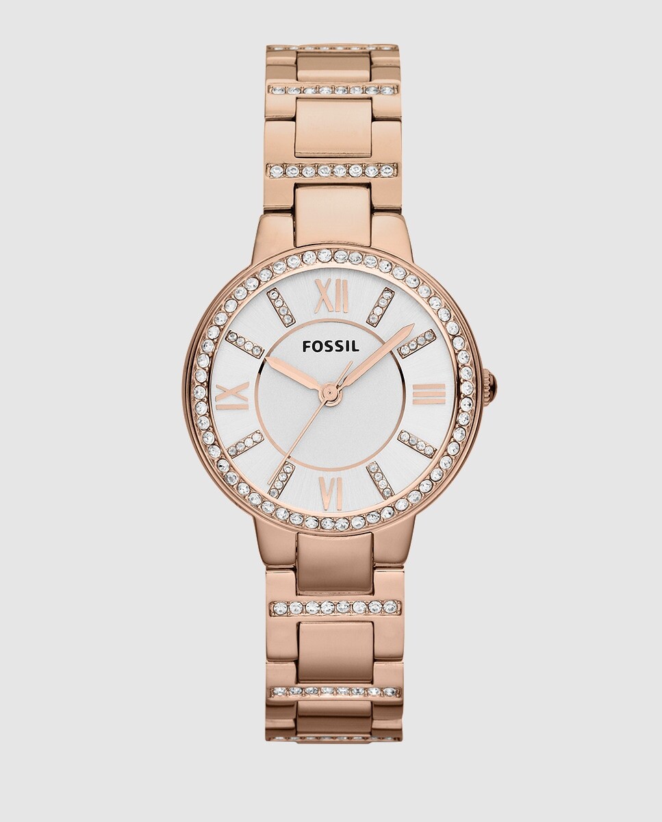 

Fossil Virginia ES3284 женские блестящие розовые стальные часы Fossil, розовый