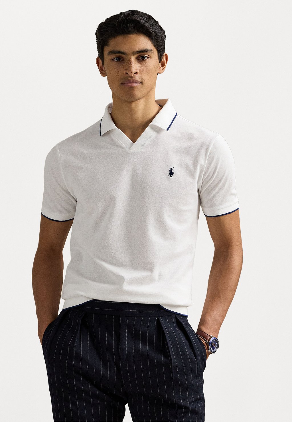 

Рубашка поло JOHNNY SHORT SLEEVE Polo Ralph Lauren, молочный