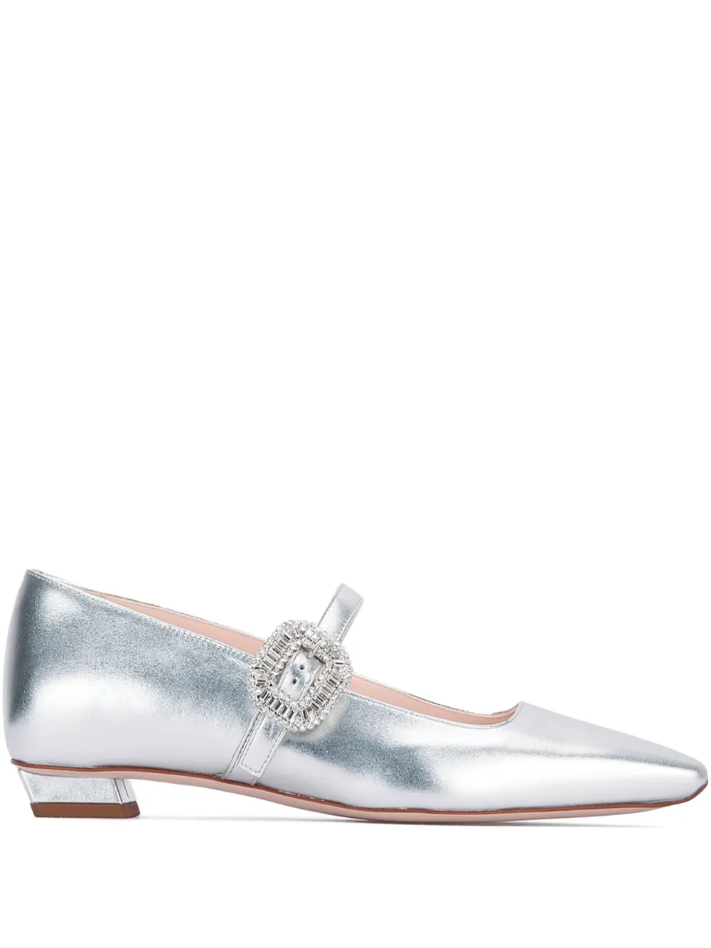 Туфли с кристаллами Roger Vivier, серебяный
