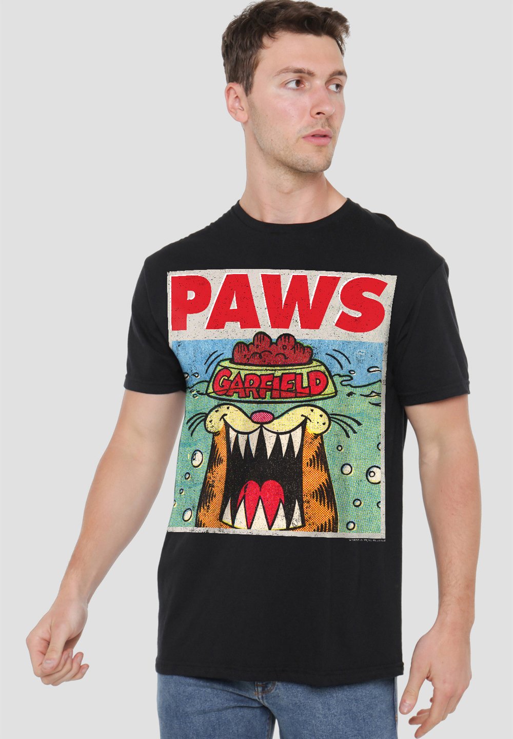 

Футболка с принтом GARFIELD PAWS Cotton Soul, черный
