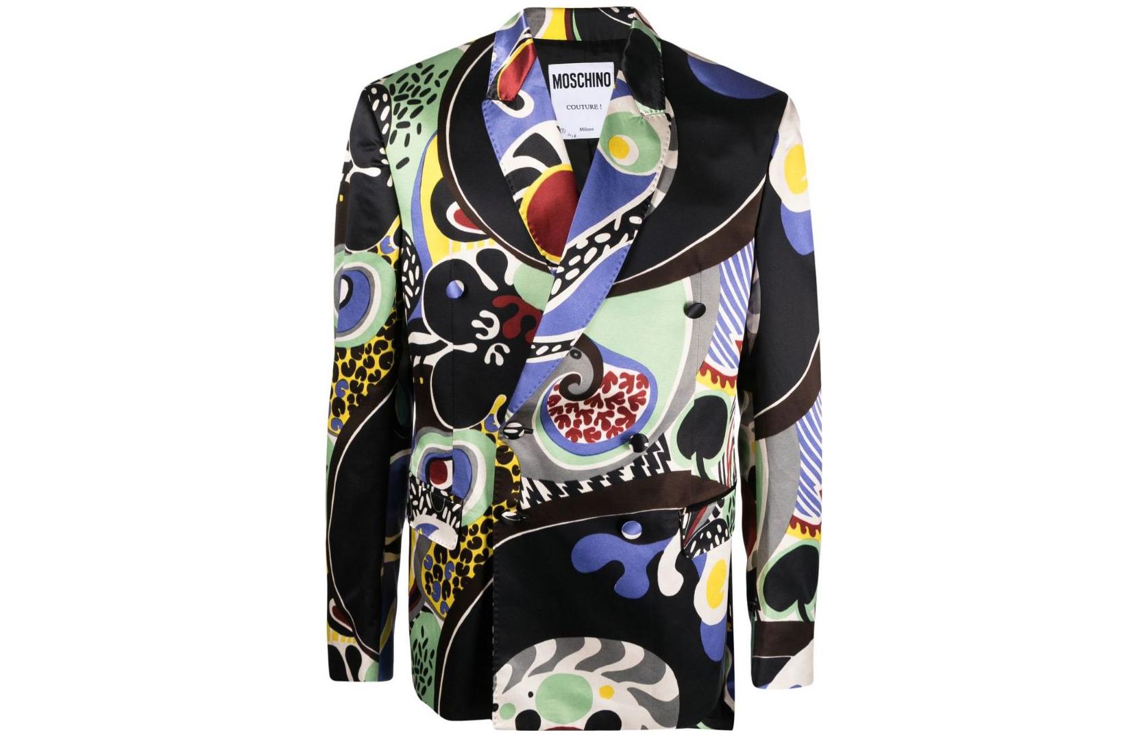

Мужской деловой костюм черный MOSCHINO