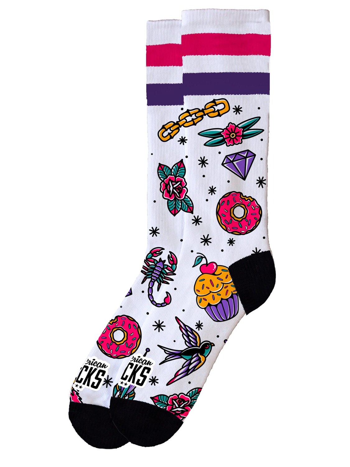 

American Socks Носки 'Cupcake' в белом цвете