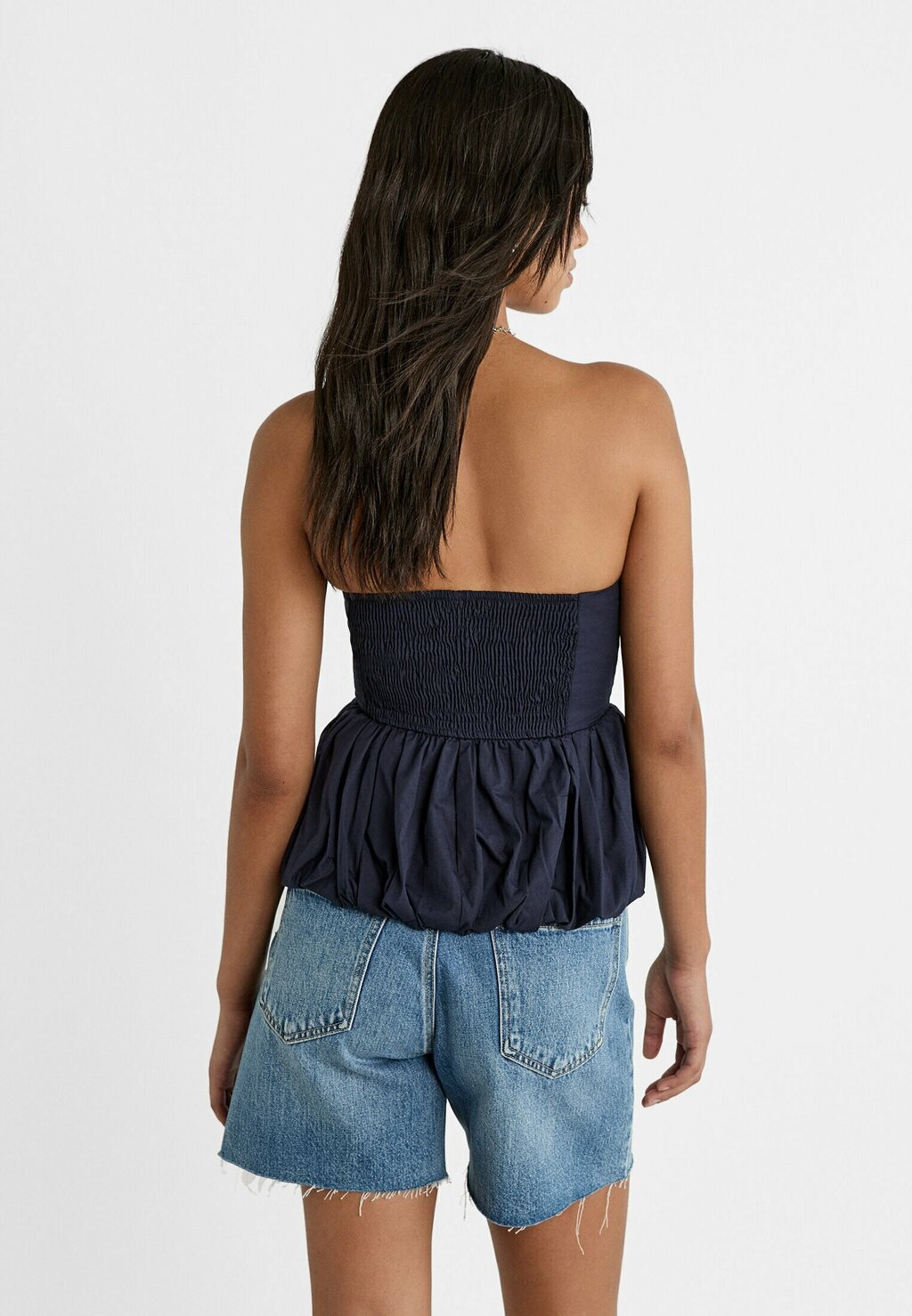 

Топ BALLOON Stradivarius, темно-синий