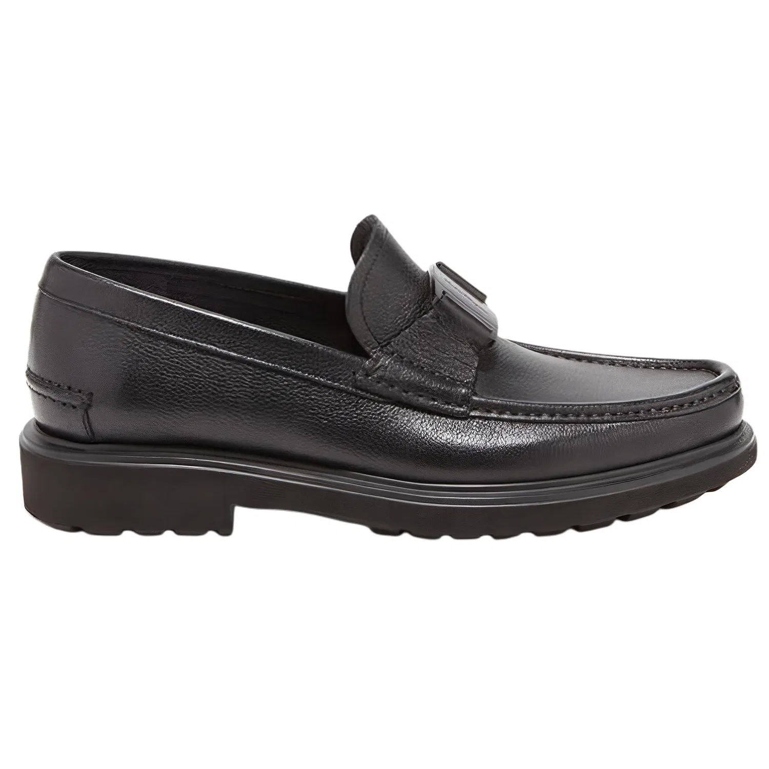 Лоферы из кожи Ferragamo Original Shoe Box Not Included черный — фото 3