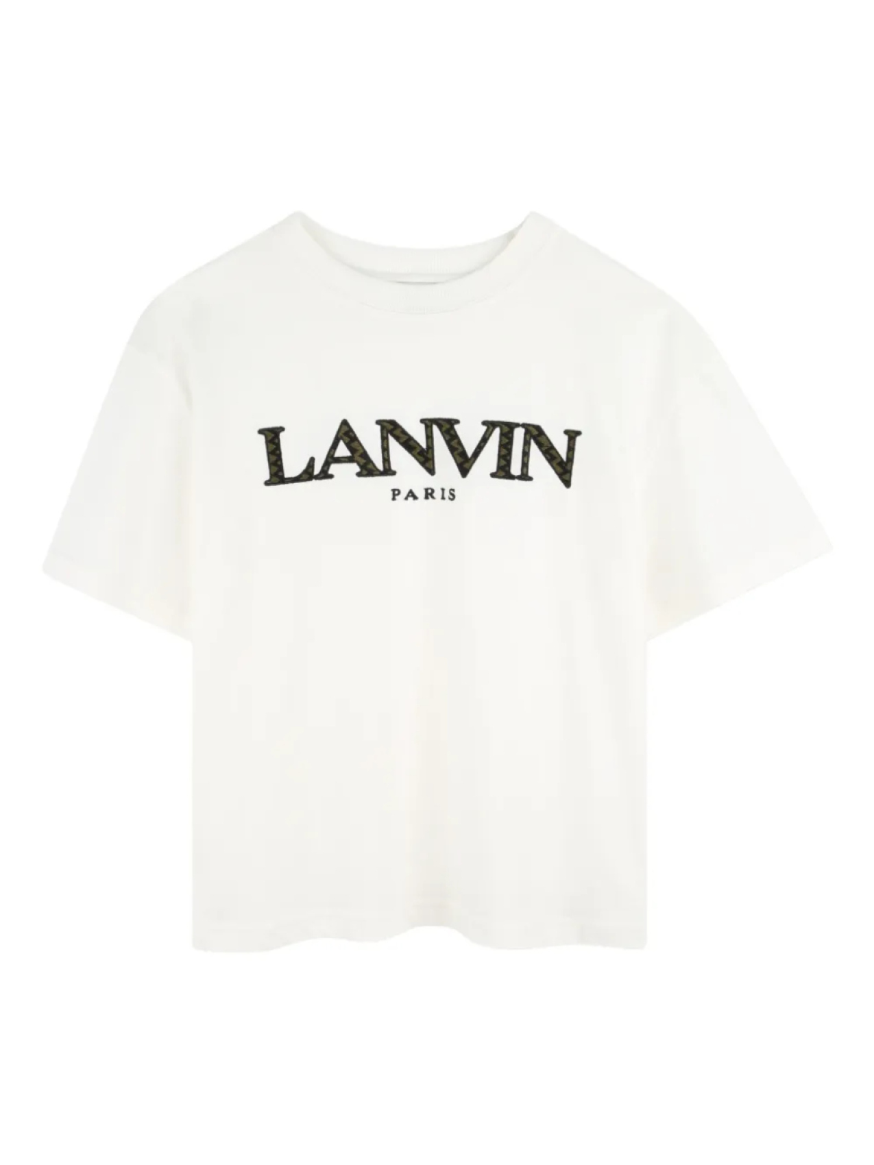 

Футболка с вышитым логотипом Lanvin Enfant, белый