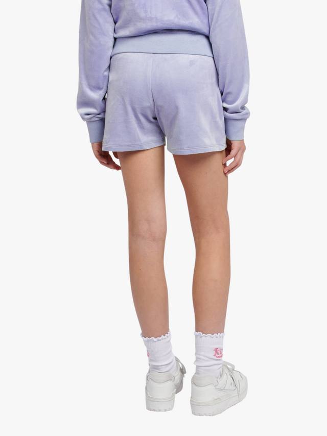 Детские бархатные шорты с тонированной вышивкой Juicy Couture, Jacaranda — фото 3