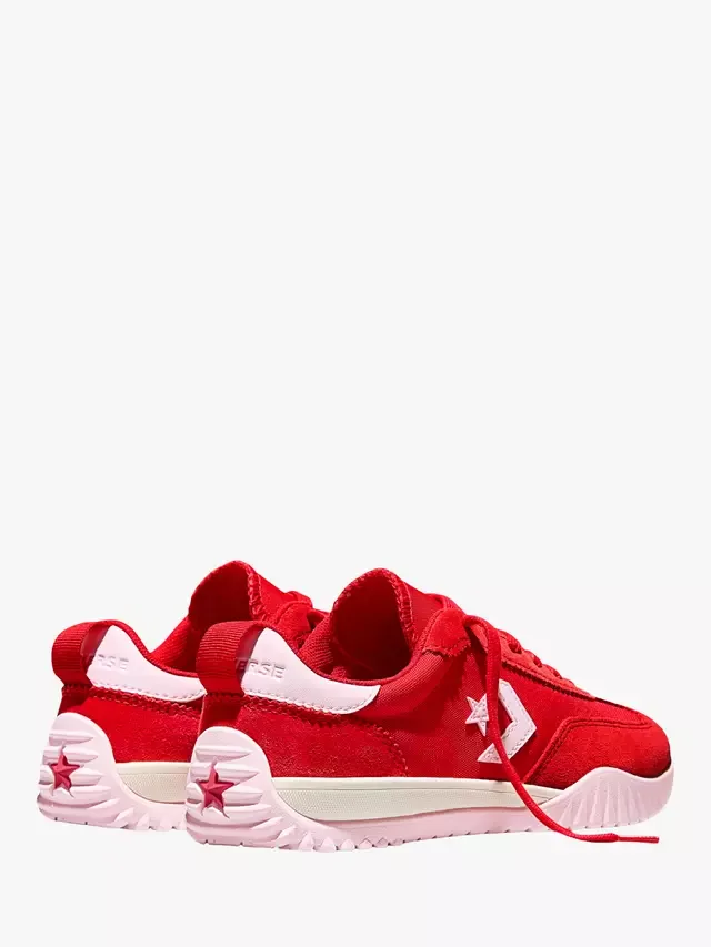 Детские кроссовки на шнуровке Run Star, красно-белые Converse — фото 3