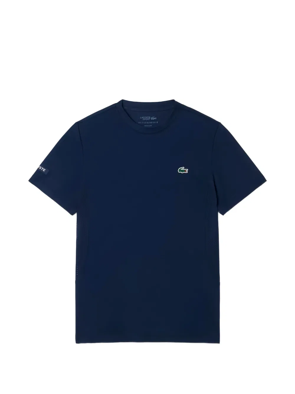 Футболка Lacoste с круглым вырезом, перфорированными вставками, синий