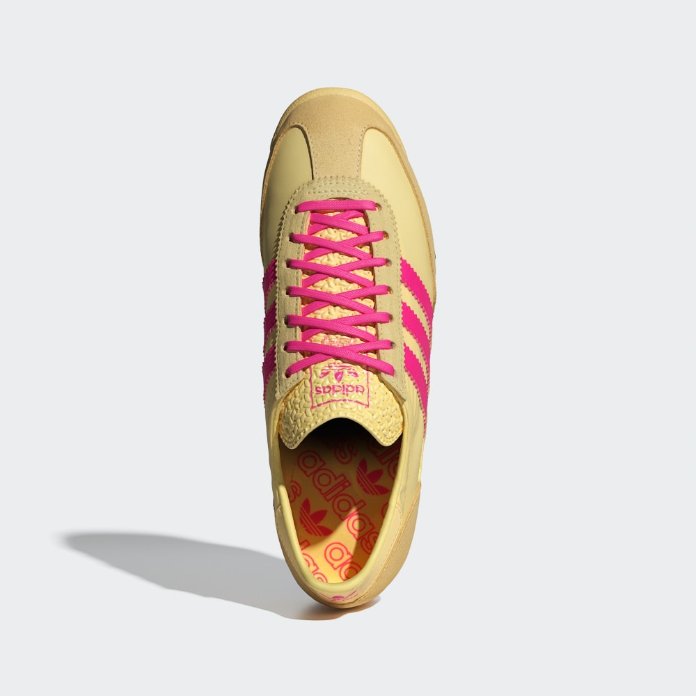 Кроссовки Adidas SL 72 OG Shoes, цвет Almost Yellow/Core Black/Shock Pink — фото 2