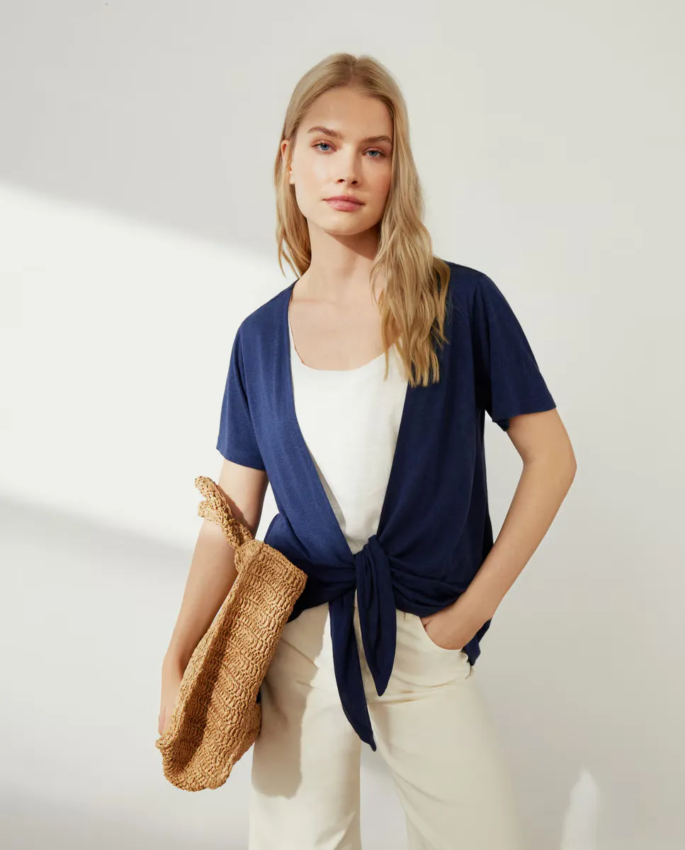 

Женская футболка с круглым вырезом и коротким рукавом Southern Cotton, индиго