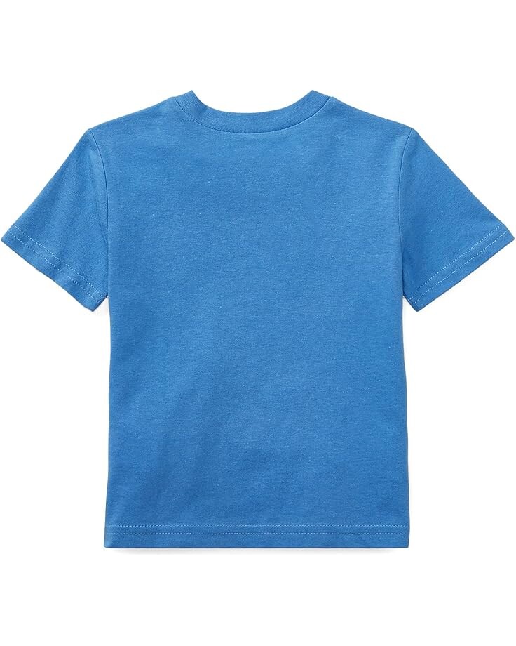 Футболка Polo Ralph Lauren Kids Cotton Jersey Crew Neck Tee, цвет Scottsdale Blue — фото 2