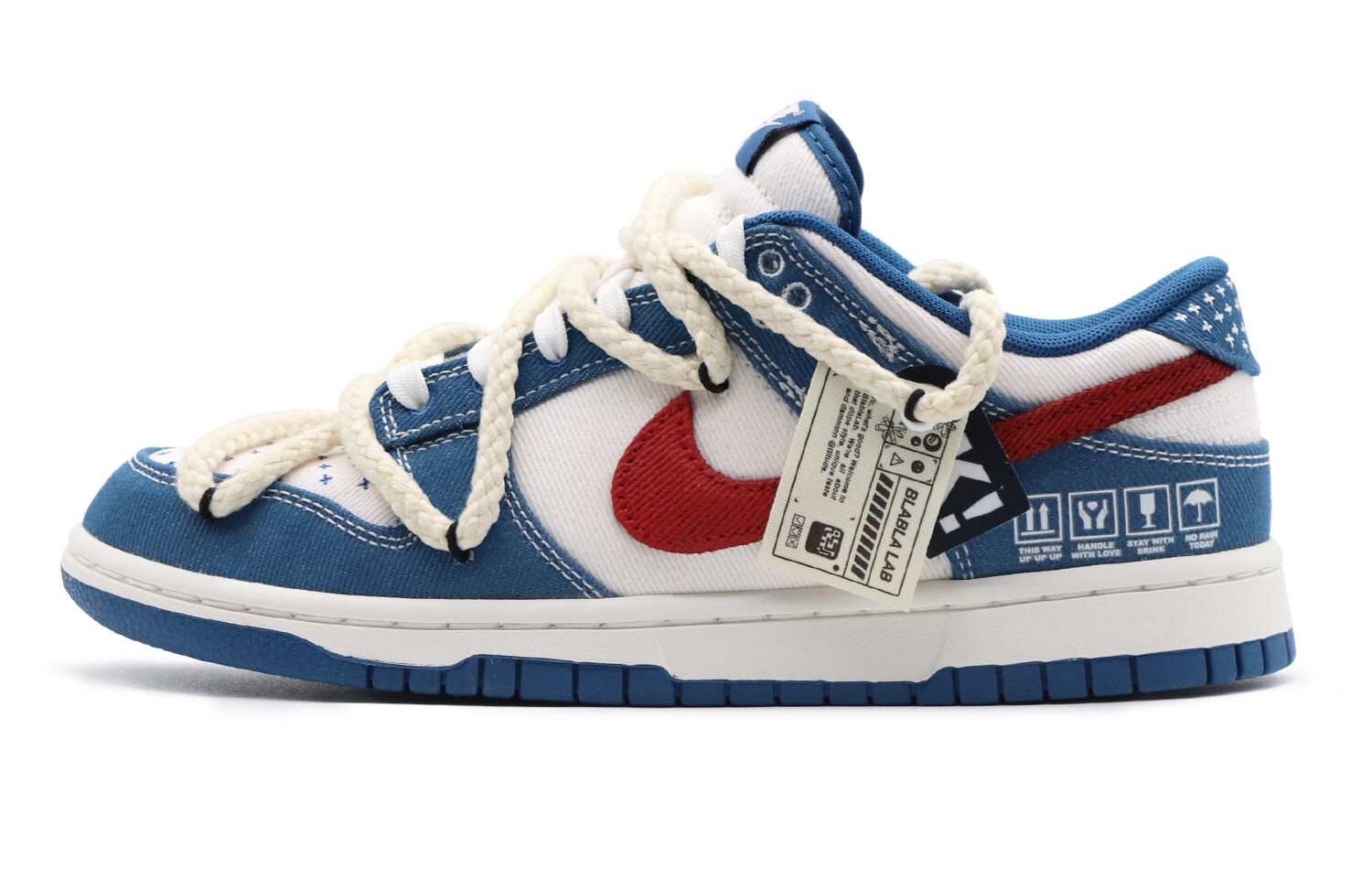 

Кроссовки Nike Dunk Skateboard Shoes Men Low-Top Blue White Red