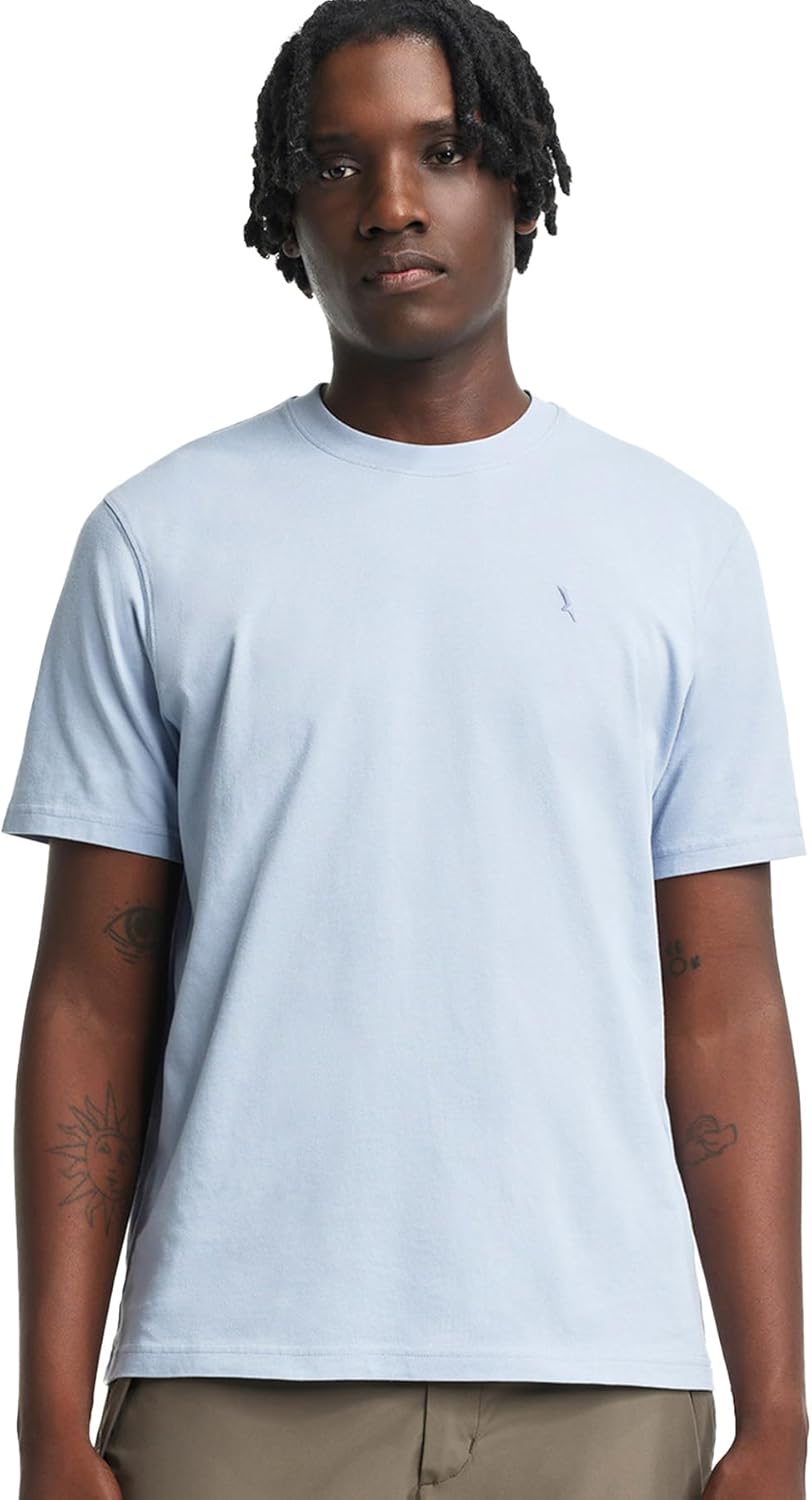 

Мужская футболка с коротким рукавом Eggle ZTHBG95 из органического хлопка с вышитым логотипом птицы Aigle, светло-синий