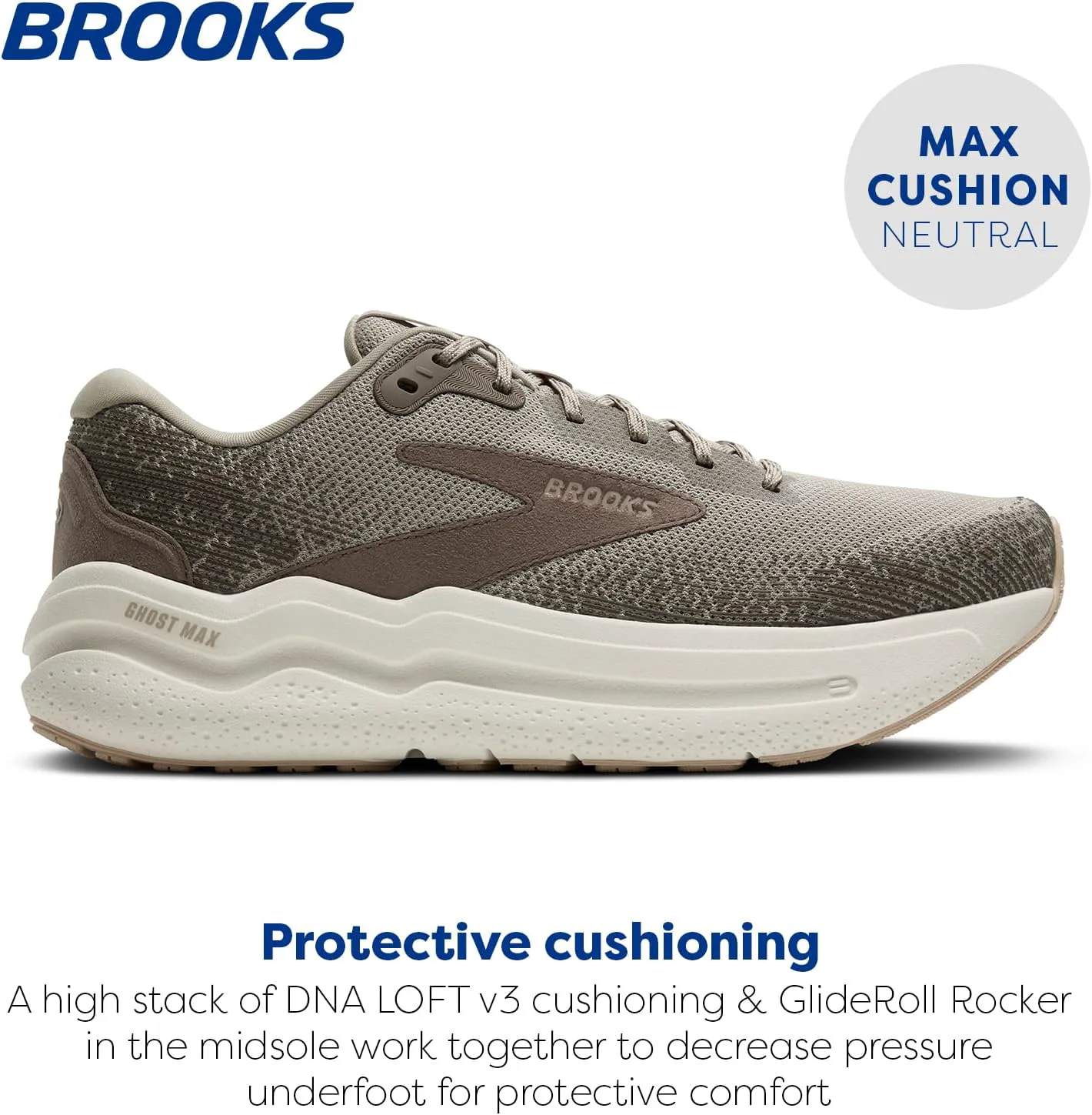 Мужские кроссовки Brooks Ghost Max 2 для бега и ходьбы — фото 3