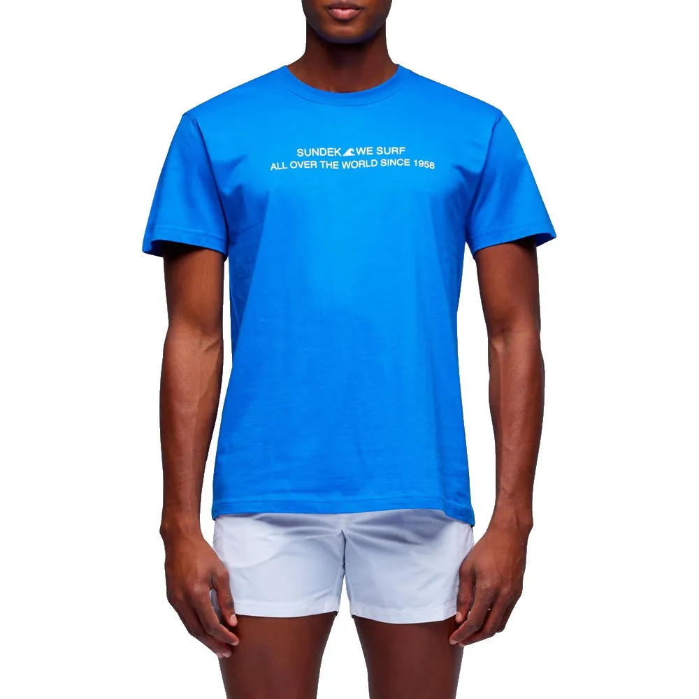 

Футболка с коротким рукавом Sundek Capsule flag cotton, синий