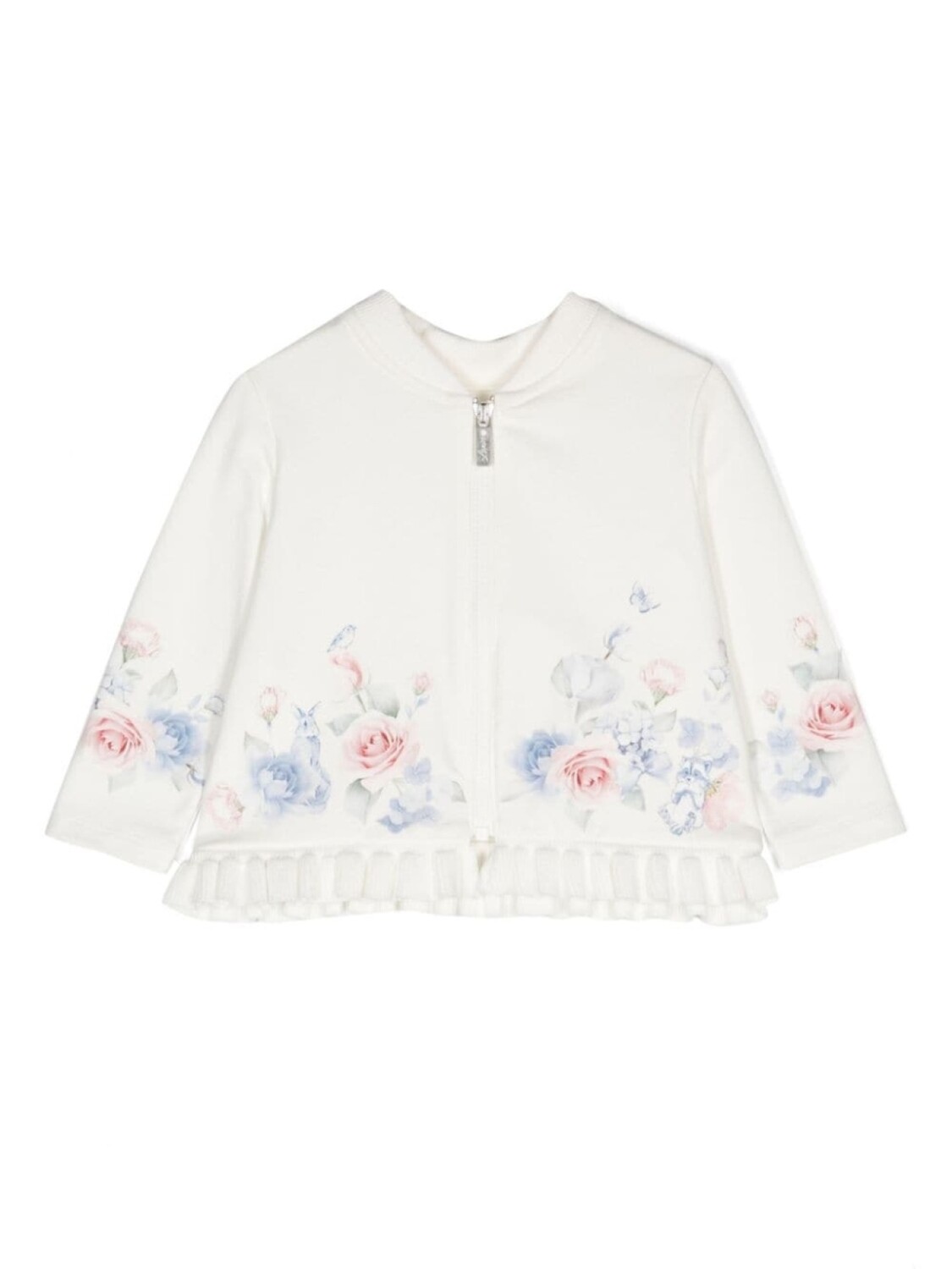 

Lapin House кардиган на молнии с цветочным принтом, белый