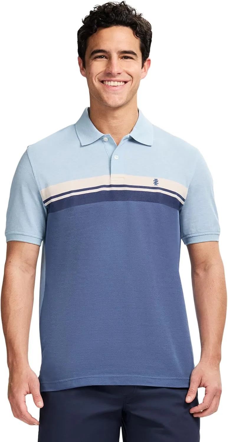 

Мужская поло Izod Advantage Performance с коротким рукавом в полоску