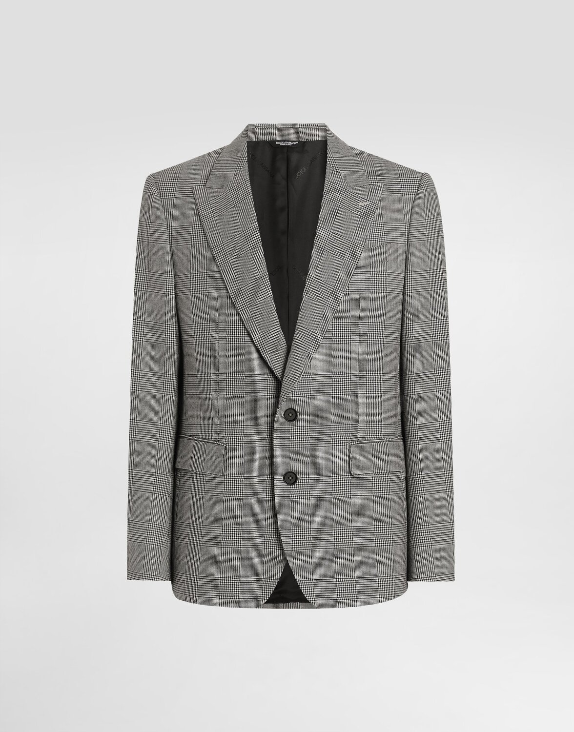 

Легкий однобортный пиджак в клетку glen sicilia Dolce & Gabbana, мультиколор