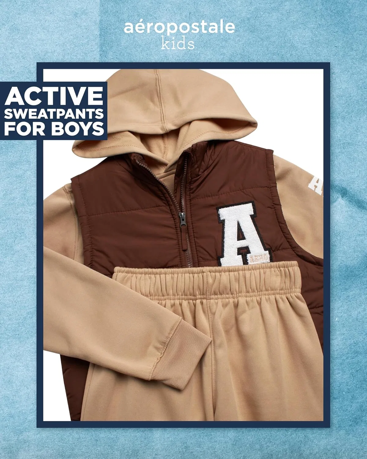 Детский спортивный костюм из 3 предметов AEROPOSTALE, Carafe Irish Cream — фото 2