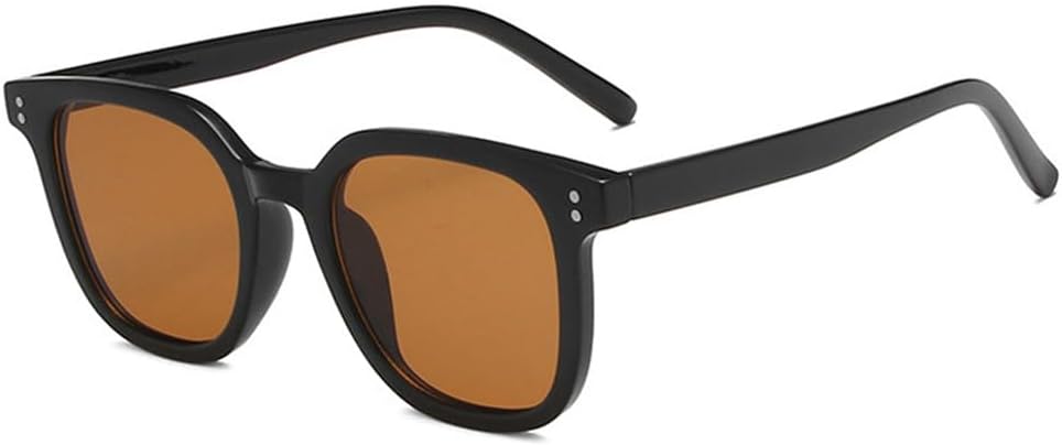 

Модные солнцезащитные очки для женщин, прозрачные линзы цвета океана, защита от УФ-излучения UV400; для мужчин, ретро, ​​с заклепками, оранжево-розовые солнцезащитные очки KTUCN, Black Tea