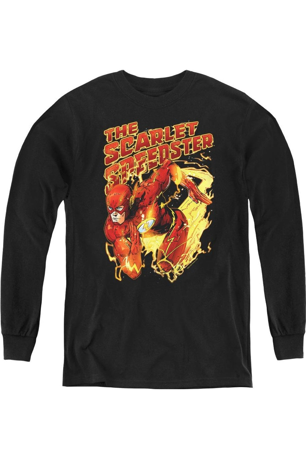 

Футболка с длинным рукавом "Алая Молния" из Лиги Справедливости Америки для детей Gildan, черный