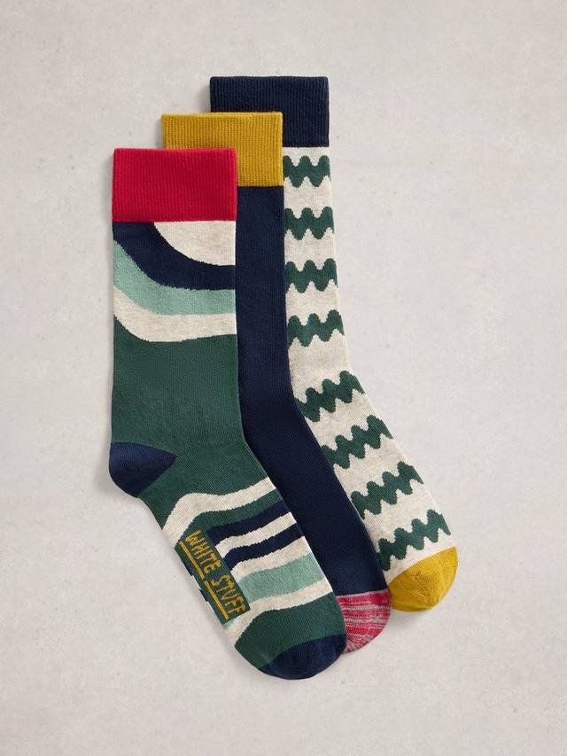 

Узорчатые носки из хлопкового микса White Stuff