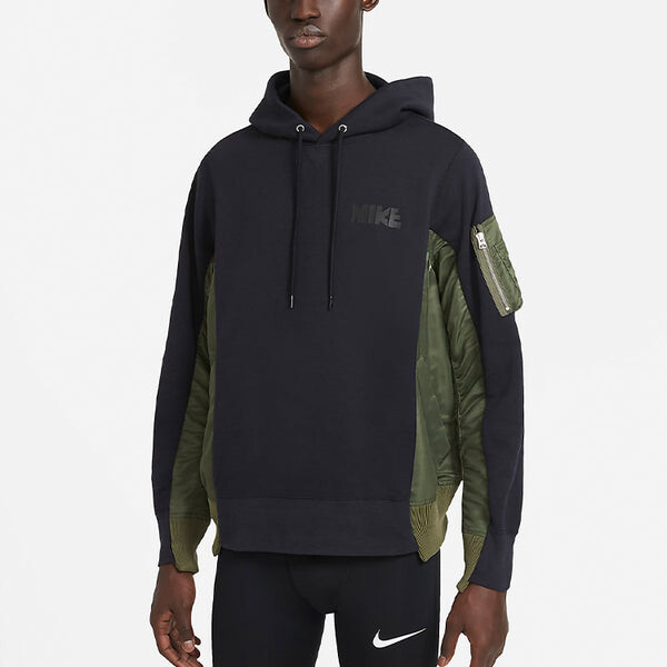 Толстовка x sacai hoodie 'pitch blue' Nike, зеленый — фото 3