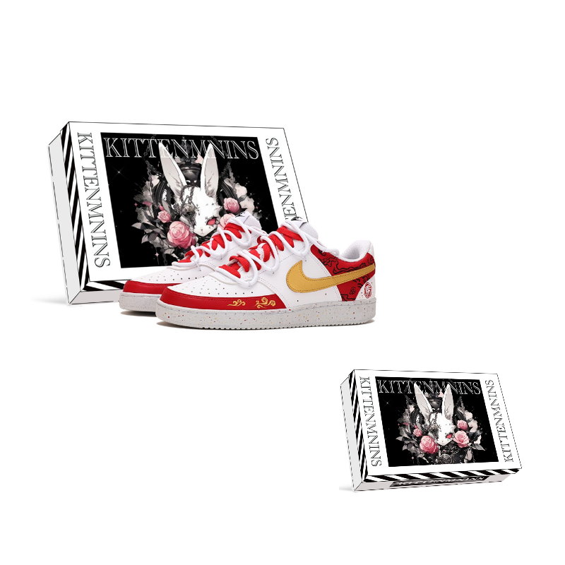 

Nike Кроссовки для скейтбординга Court Vision 1 Abrasion Resistant Low top мужские красные белые