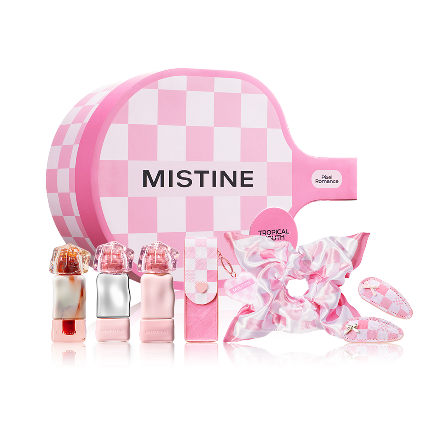 Подарочный набор блесков для губ Mistine J01+J02+Pink Silver V02